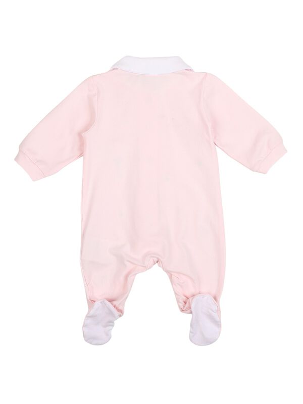 Girls Light Pink Front Opening Babysuit image number 1